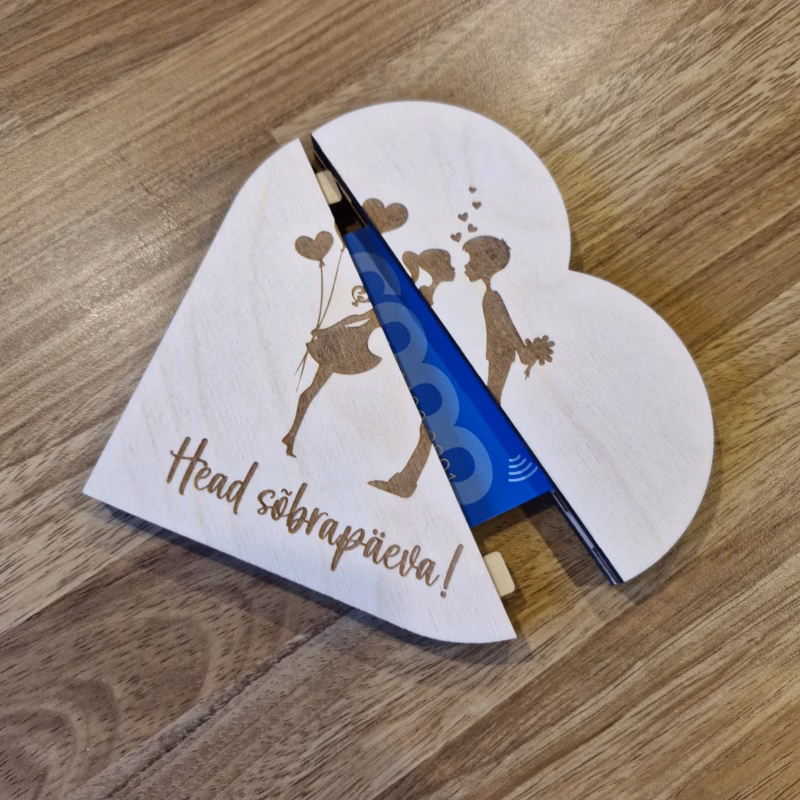 Kinkekaardi karp südamekujuline